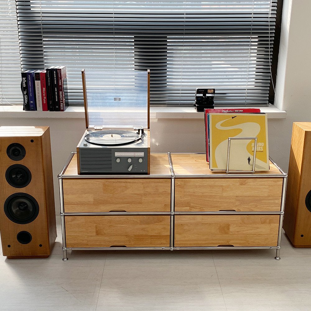비아 PRIME 모듈가구 P19 WOOD LN 1200 원목 거실장 SWL213C