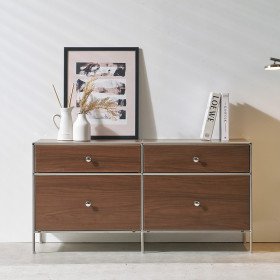 비아 미드센츄리 모던 PWOOD HN 1200 모듈 높은 거실장 RAC506C